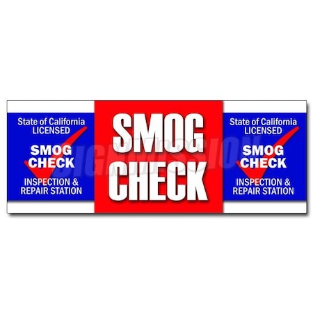 Signmission SMOG CHECK DECAL sticker auto automotive pollution car inspection, D-36 Smog Check D-36 Smog Check